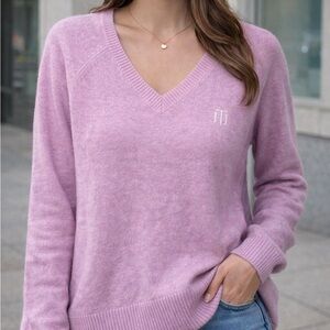 Tommy Hilfiger Light Pink V-Neck Sweater